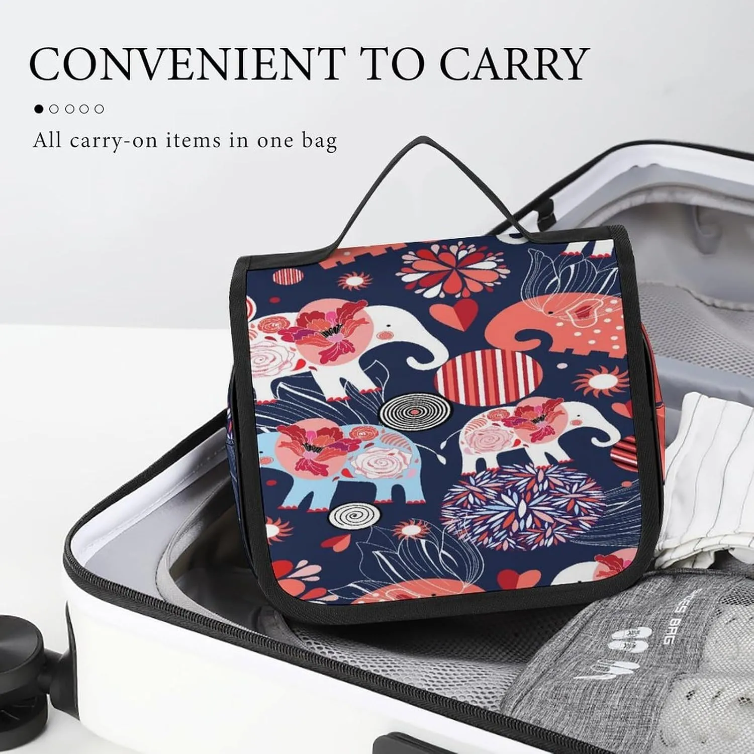 Women Hanging Toiletry Wash bag, Travel Cosmetic Storage Case Organizer