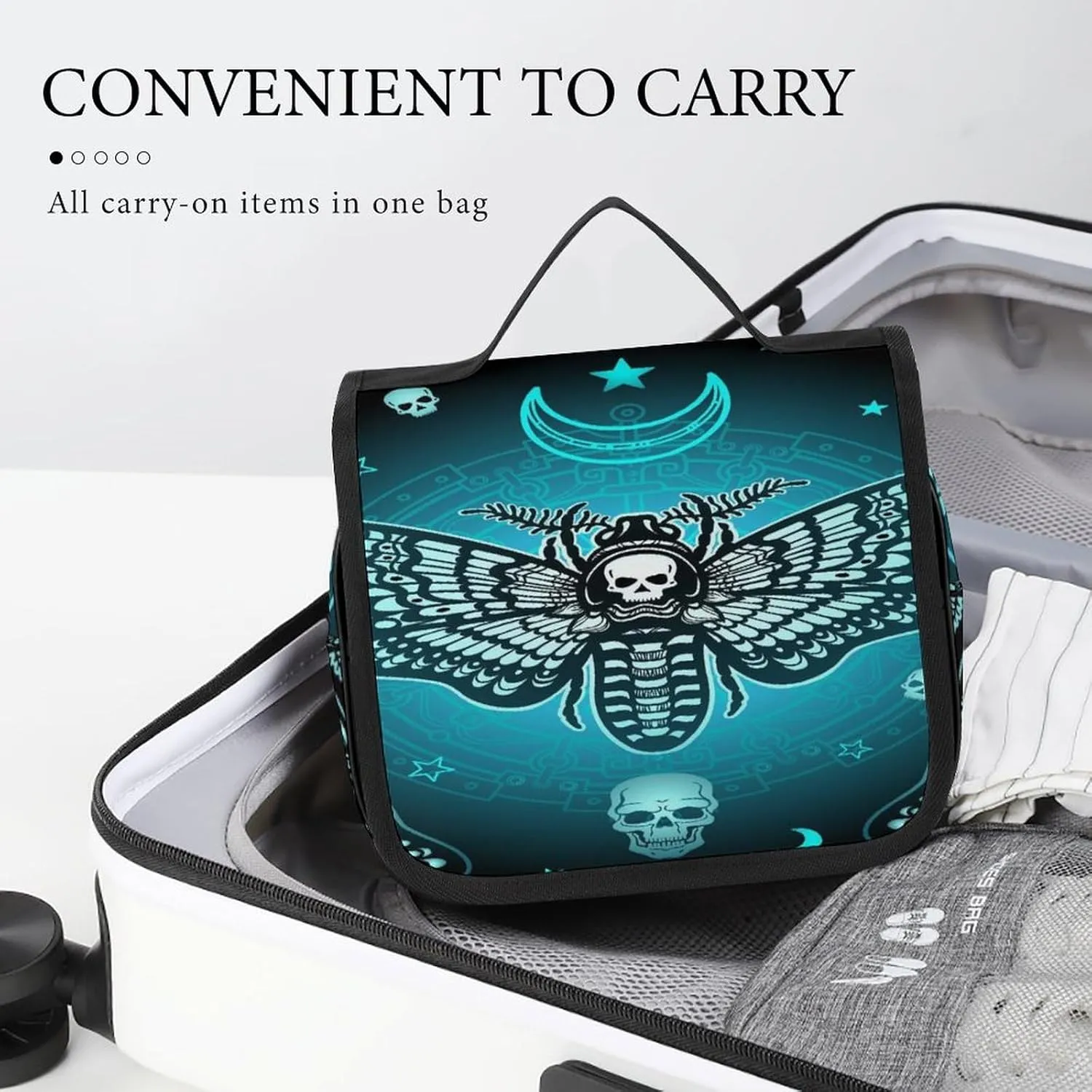 Women Hanging Toiletry Wash bag, Travel Cosmetic Storage Case Organizer