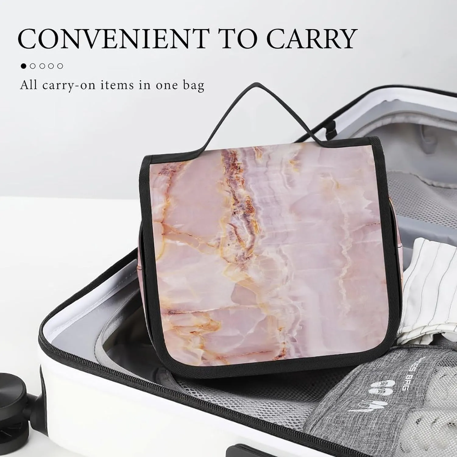 Women Hanging Toiletry Wash bag, Travel Cosmetic Storage Case Organizer