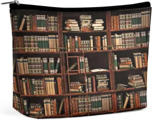 Women PU Leather Cosmetic Bag, Toiletry Storage 6.8x5.9x2.3 in Zipper Pouch Handbag Makeup Case Purse Holder Organizer