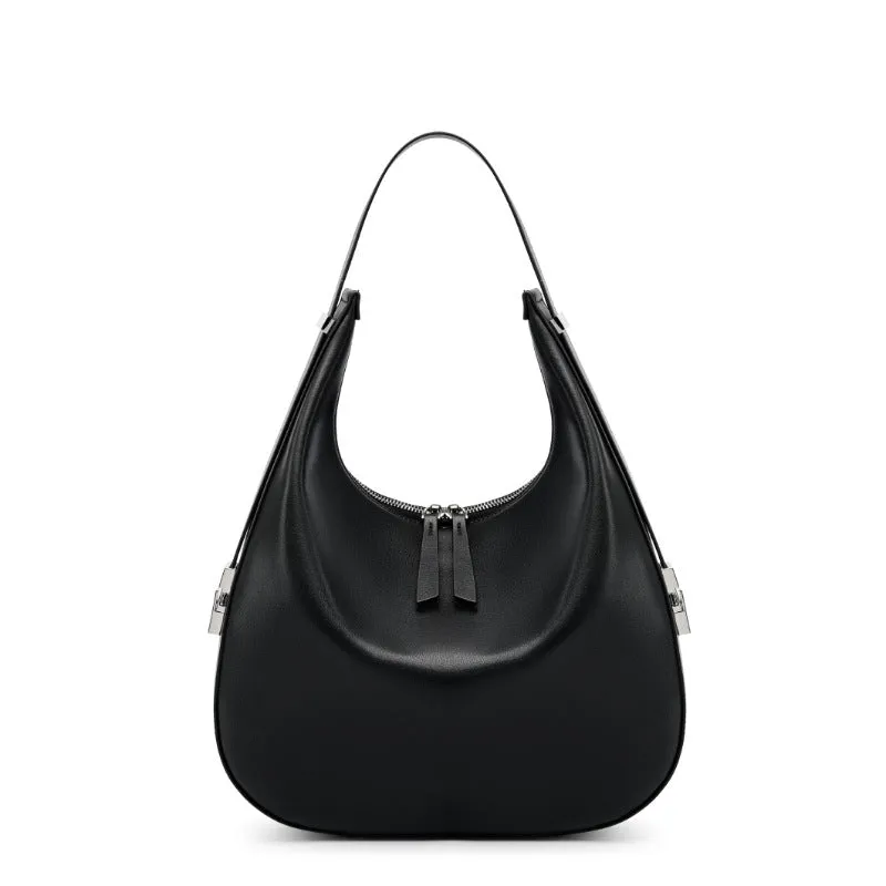 Women's Autumn Design Cowhide Underarm Genuine Leather Bags