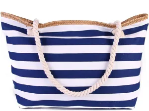Women's Beach Bag Canvas Handbag Summer High Capacity Stripe Ecology Shopping Beach Tote