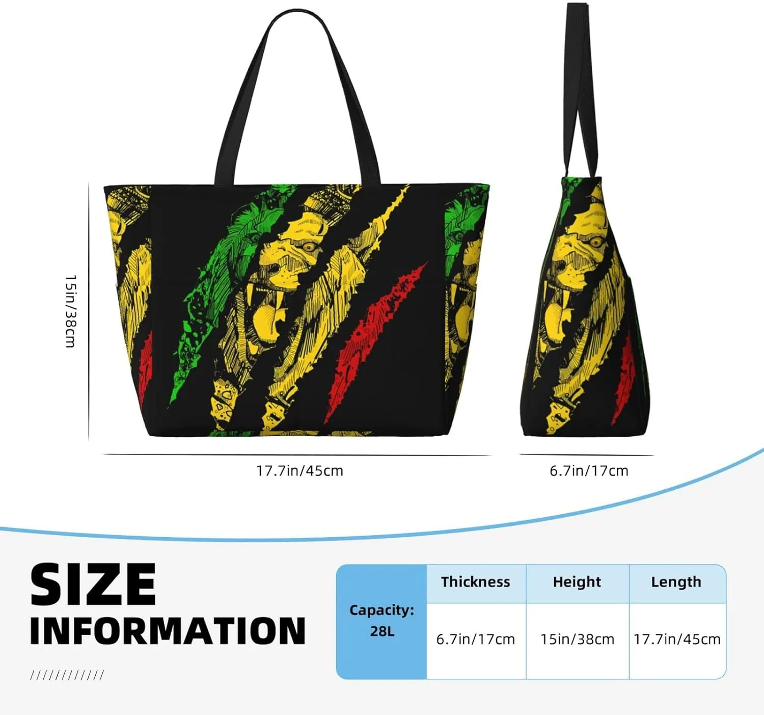 Women's Beach Travel Bags Large Waterproof Tote Bag with Pockets Sandproof Handbag for Beach Gym Vacation