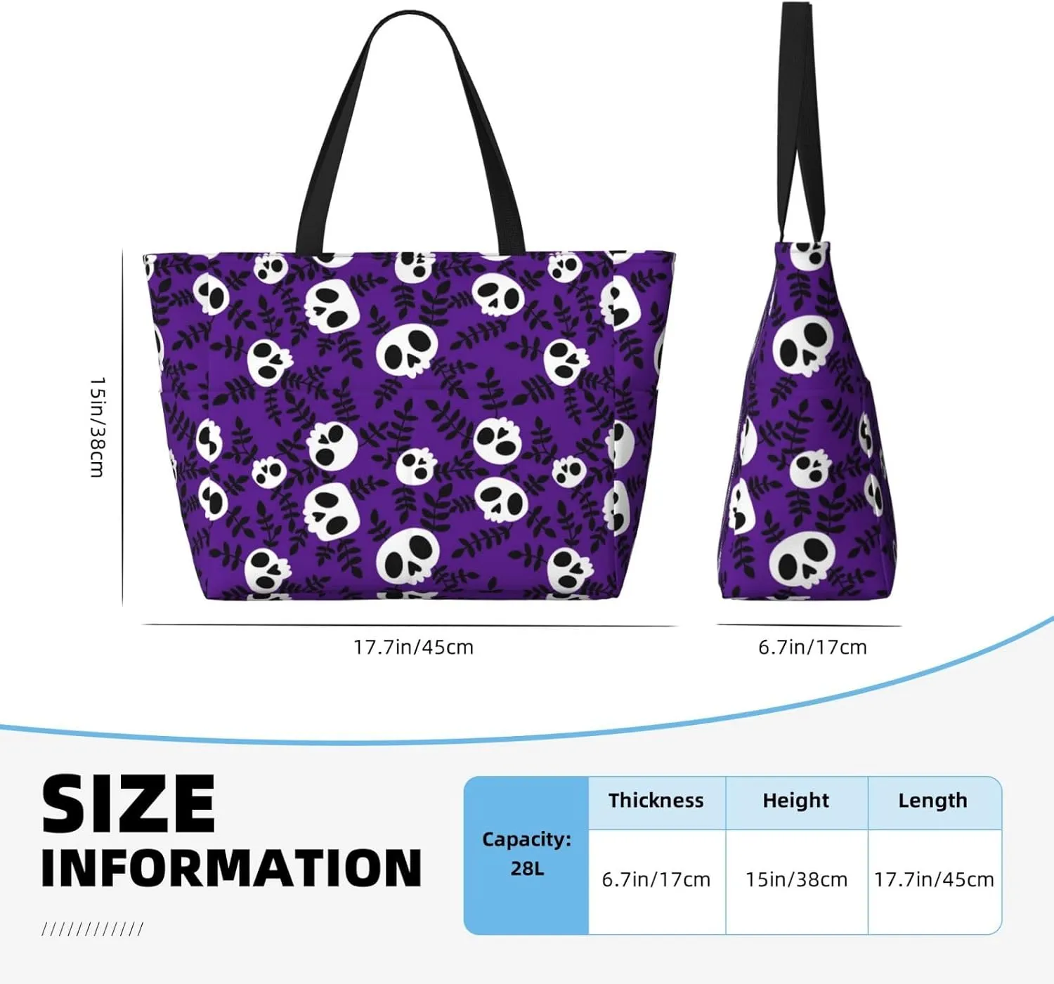 Women's Beach Travel Bags Large Waterproof Tote Bag with Pockets Sandproof Handbag for Beach Gym Vacation