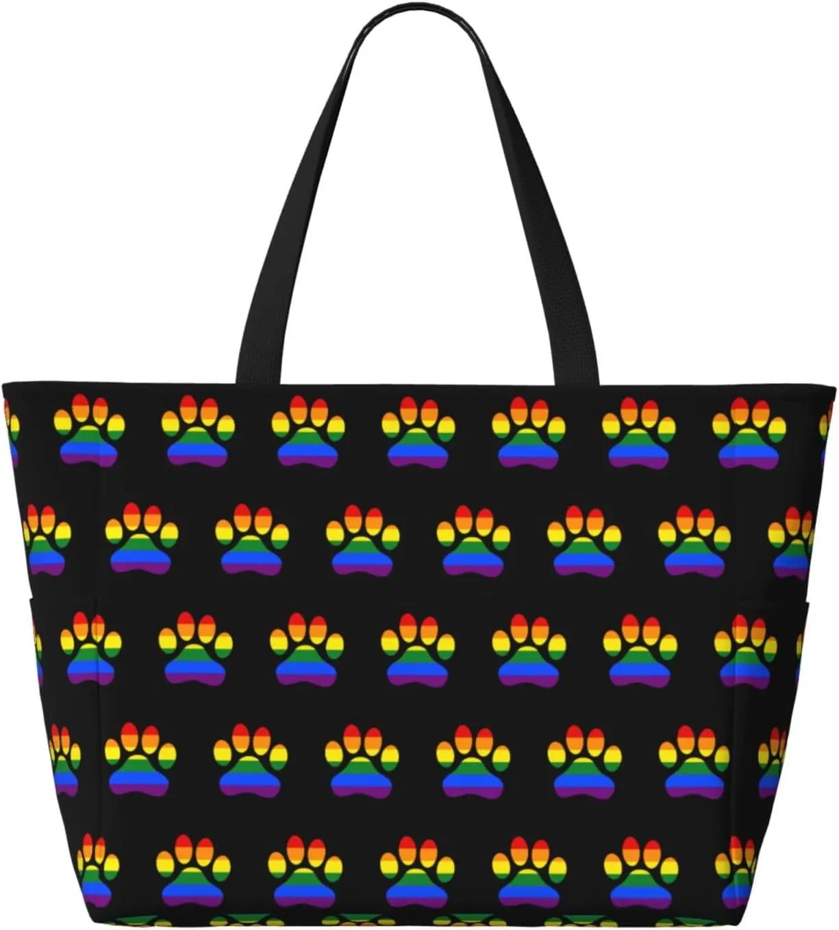 Women's Beach Travel Bags Large Waterproof Tote Bag with Pockets Sandproof Handbag for Beach Gym Vacation