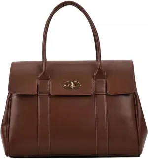 Womens Briefcase Women Work Bag Female Commuter Handbag Briefcase Handbag Business Work Bag(Brown)