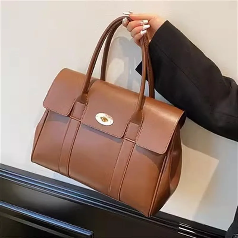 Womens Briefcase Women Work Bag Female Commuter Handbag Briefcase Handbag Business Work Bag(Brown)