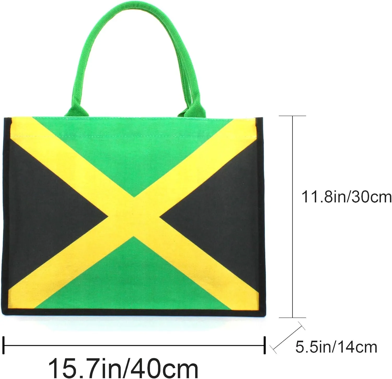 Women's Canvas Tote Bag Waterproof Ribbon Beach Bag Jamaican Reggae Party Bag