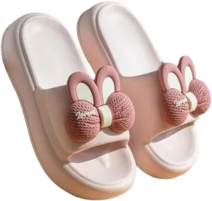 Women's Clogs Women's Cute Rabbit Clogs Thick Sole Eva Indoor and Outdoor Non-Slip Garden Beach Slippers