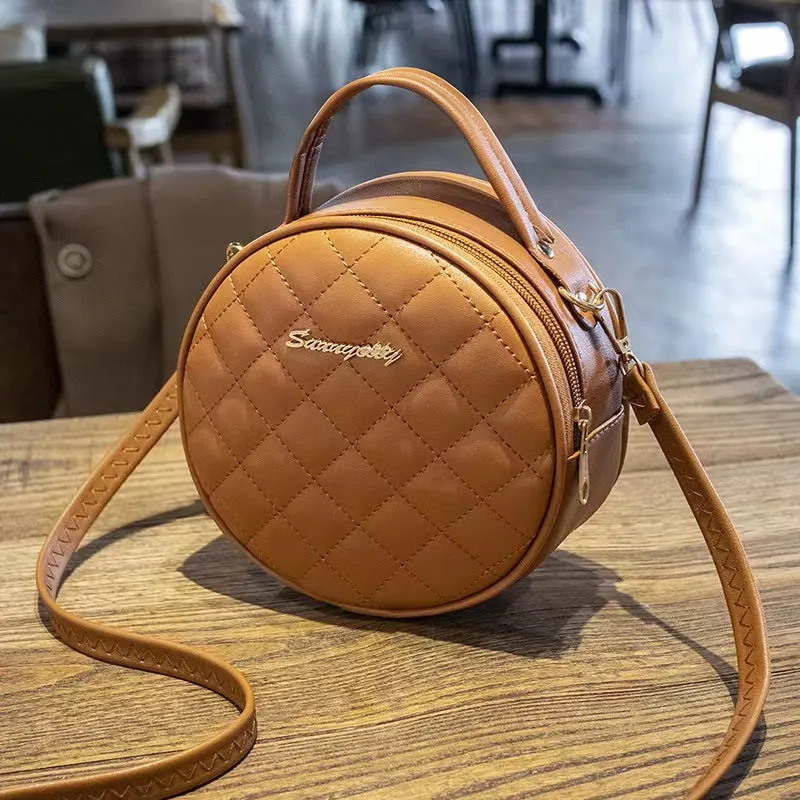 Women's Fashion Rhombus Round Korean Trendy Crossbody Bags