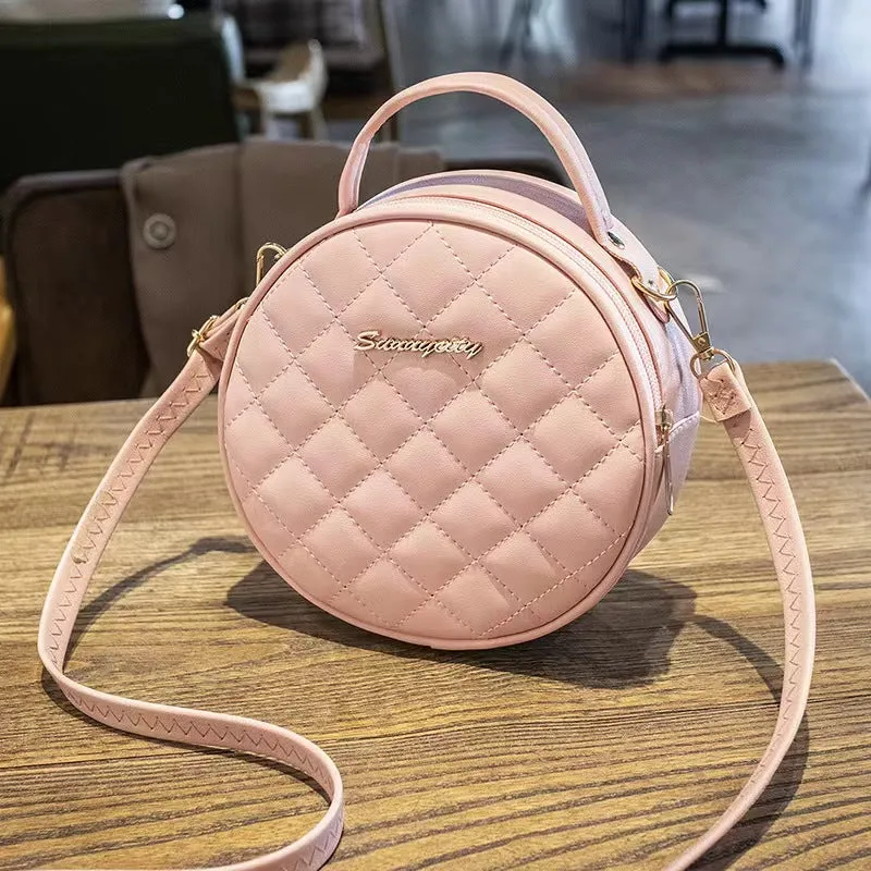 Women's Fashion Rhombus Round Korean Trendy Crossbody Bags