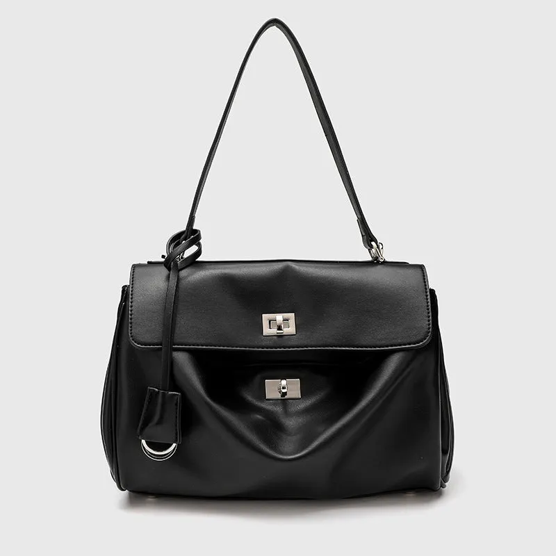 Women's Genuine Leather High-grade Underarm Commuter Kelly Shoulder Bags