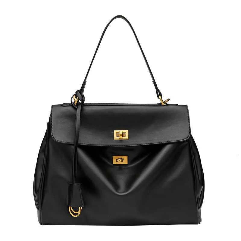 Women's Genuine Leather High-grade Underarm Commuter Kelly Shoulder Bags