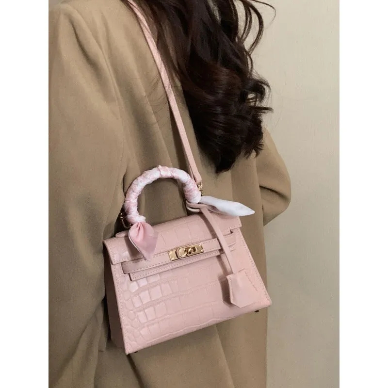 Women's High Texture Light Luxury Gold Kelly Crossbody Bags