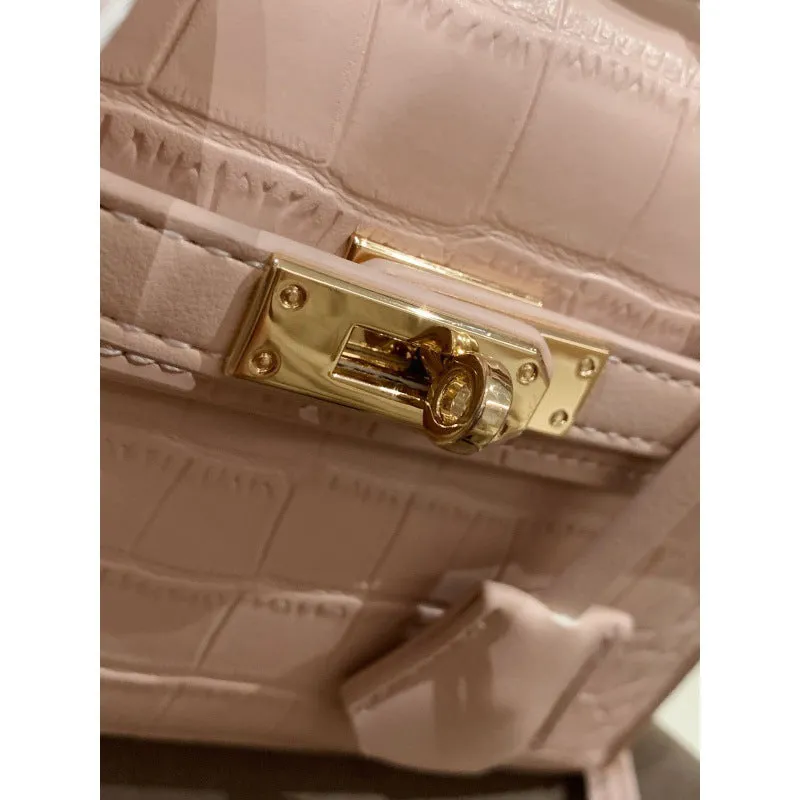 Women's High Texture Light Luxury Gold Kelly Crossbody Bags