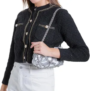 Women's Knit Cardigan Sweaters Casual Long Sleeve Open Front Button Down Cropped Jackets