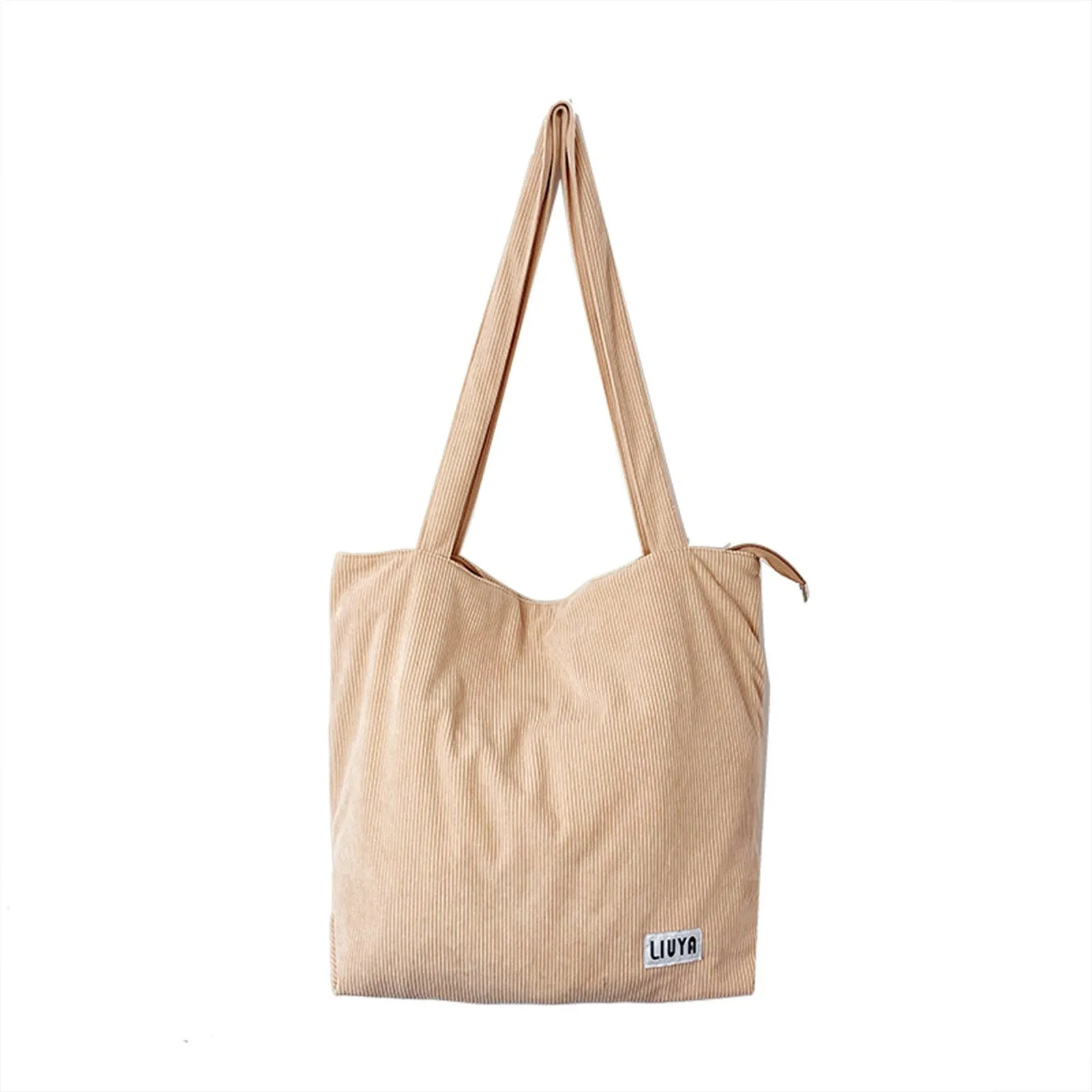 Women's Large Capacity Totes Shopping Corduroy Canvas Shoulder Bags
