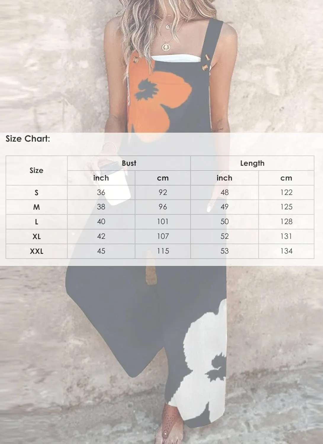 Women's Large Floral Print Straps Sleeveless Overalls Side Pockets Loose Fit Jumpsuit Summer Casual Rompers for Women
