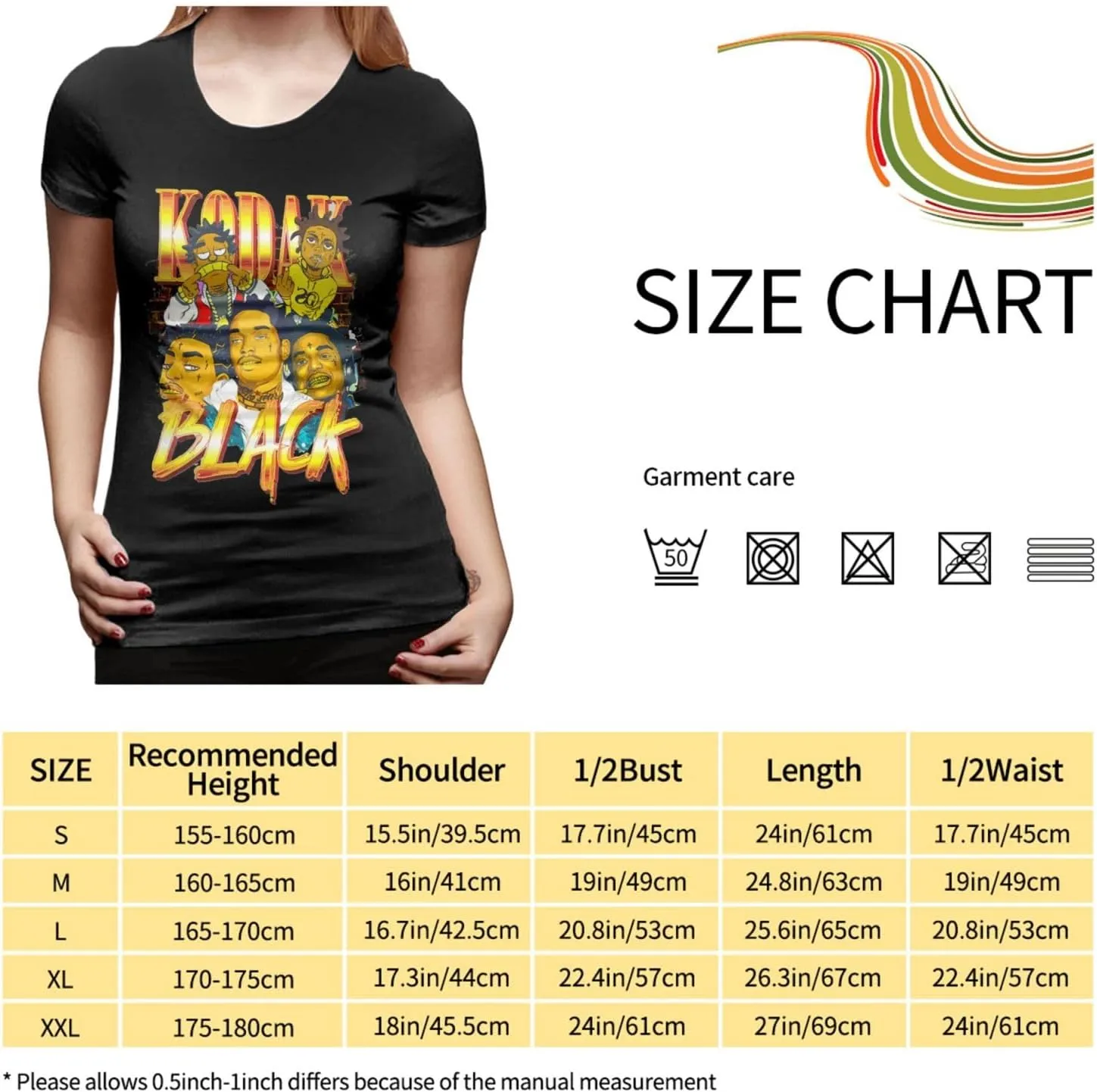 Women's Loose Novelty Short-Sleeve Crewneck T-Shirt Tops