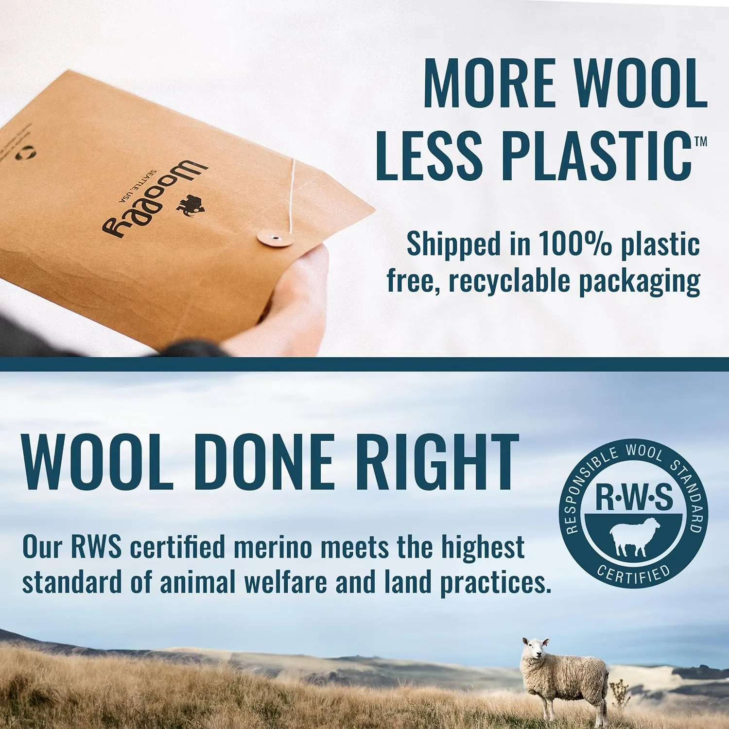Women's Merino T-Shirt by Woolly | RWS Certified | Soft, Stink Free, Seattle Designed