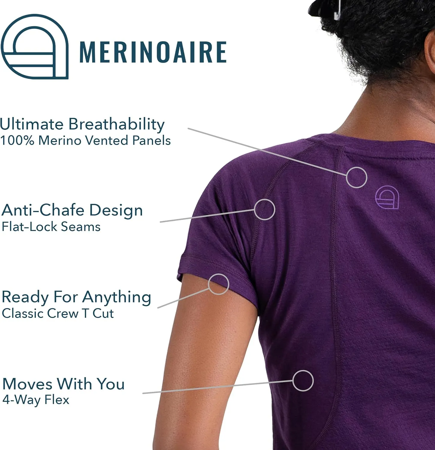 Women's Merino T-Shirt by Woolly | RWS Certified | Soft, Stink Free, Seattle Designed