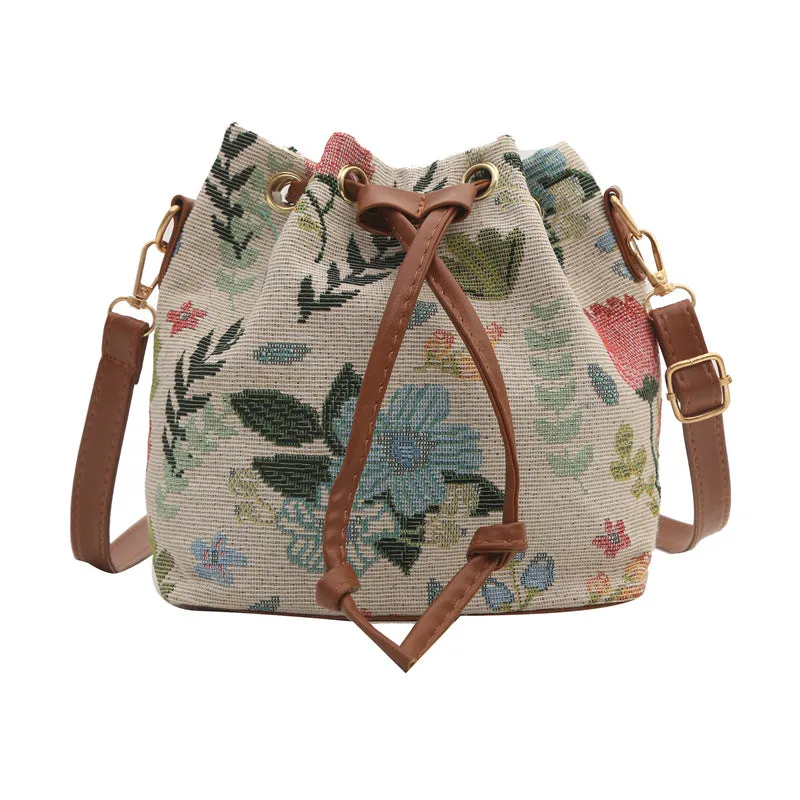 Women's Popular Western Style Ethnic Versatile Texture Bags