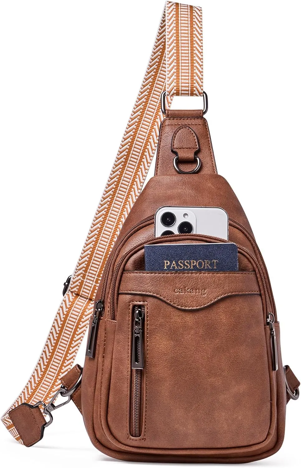 Womens Sling Bag Crossbody Bags for Women Vegan Leather Sling Backpack Daypack Fanny Pack Crossbody Purse Travel