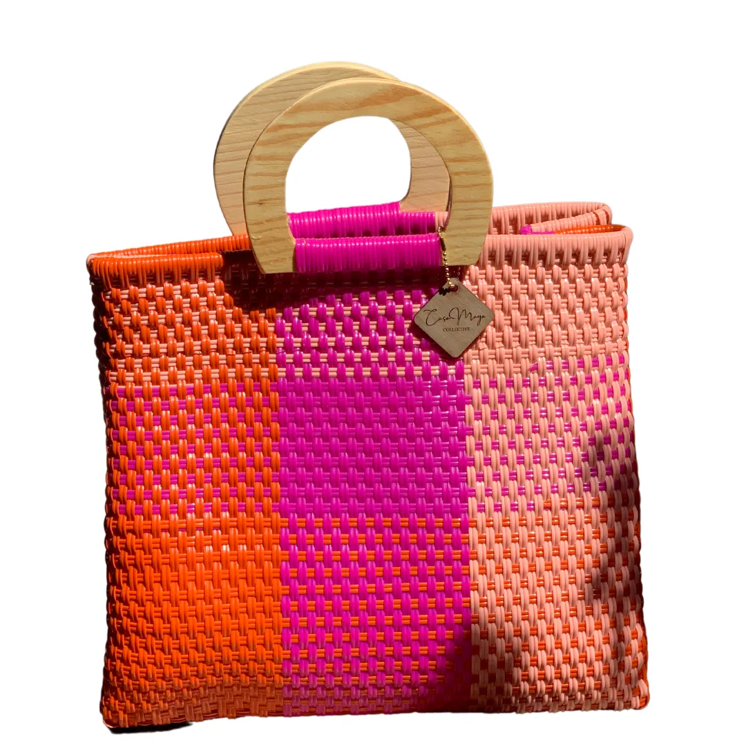 Wooden Handle Tote - Paraiso