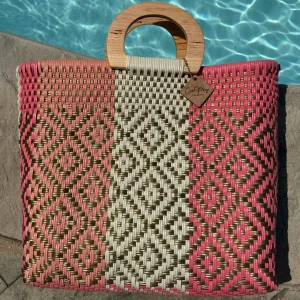 Wooden Handle Tote - Puerto Vallarta