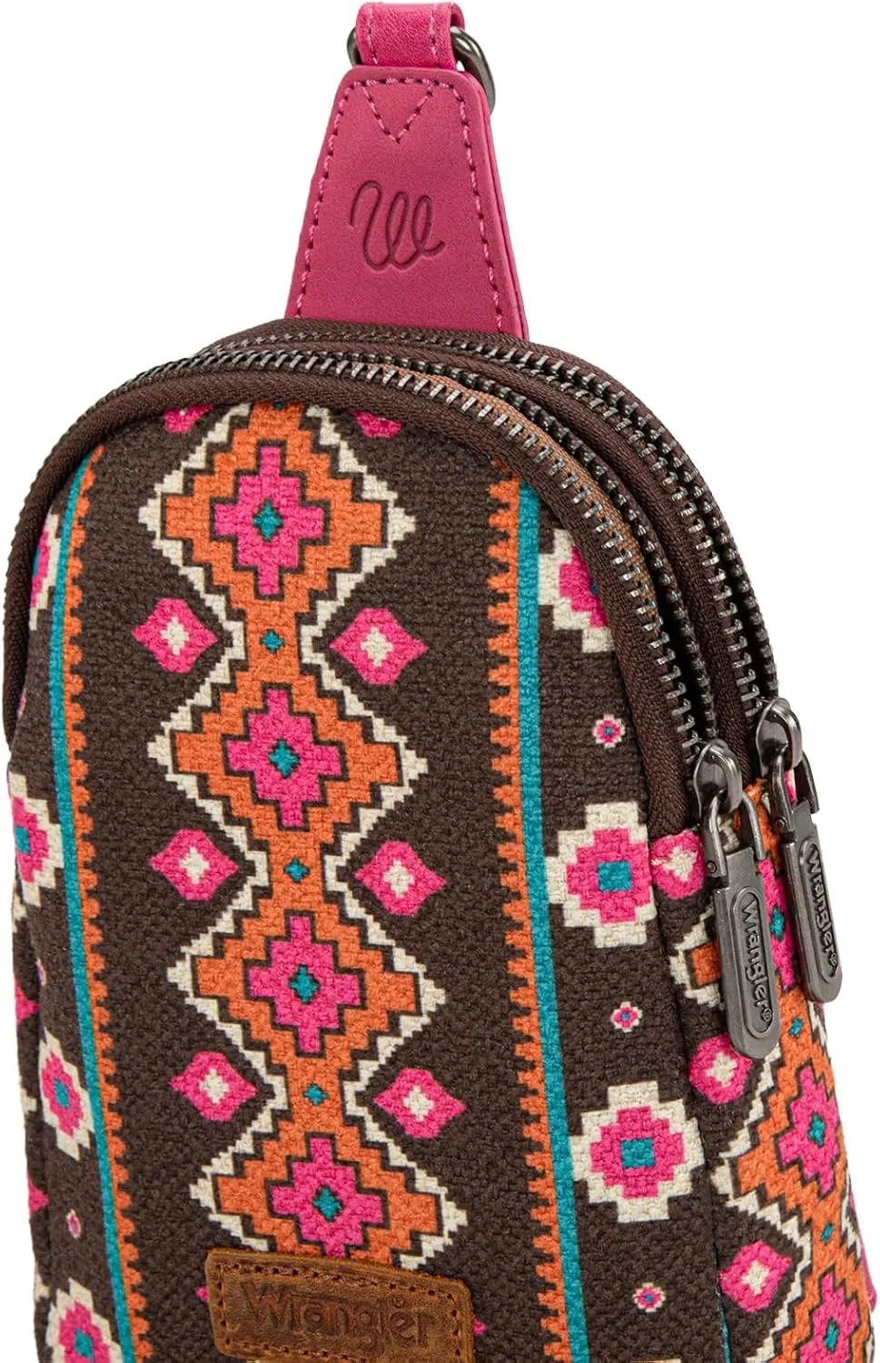 Wrangler Aztec Sling Bag - Southwest Crossbody Trendy Chest Bag