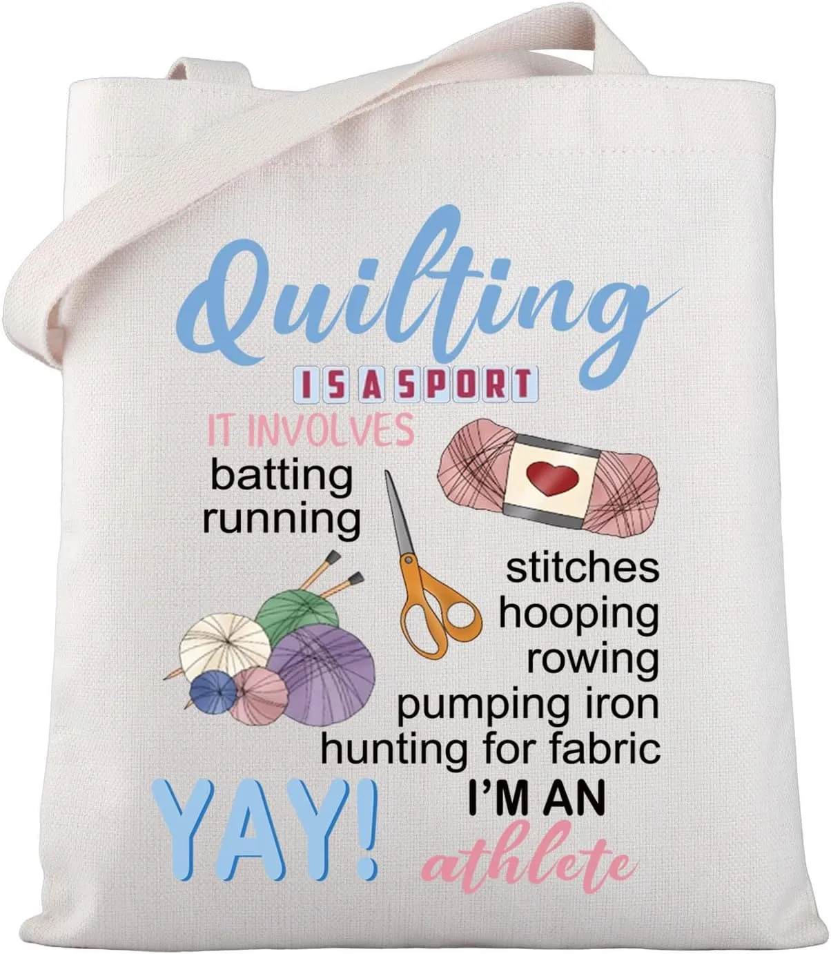 WSNANG Funny Quilting Gifts Quilting Sewing Lover Tote Bag for Quilter Sewing Accessories Shopping Bag Sewer Gifts