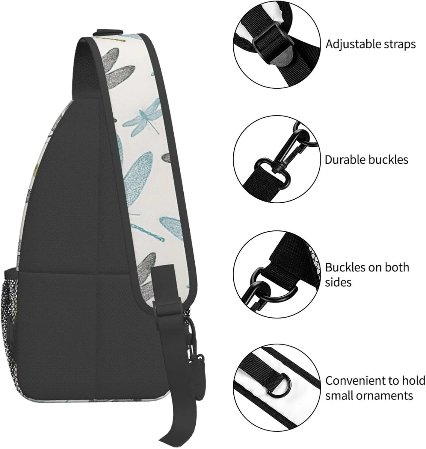 WURTON Star Constellation Map Print Crossbody Sling Backpack Sling Bag Travel Hiking Chest Bag Daypack