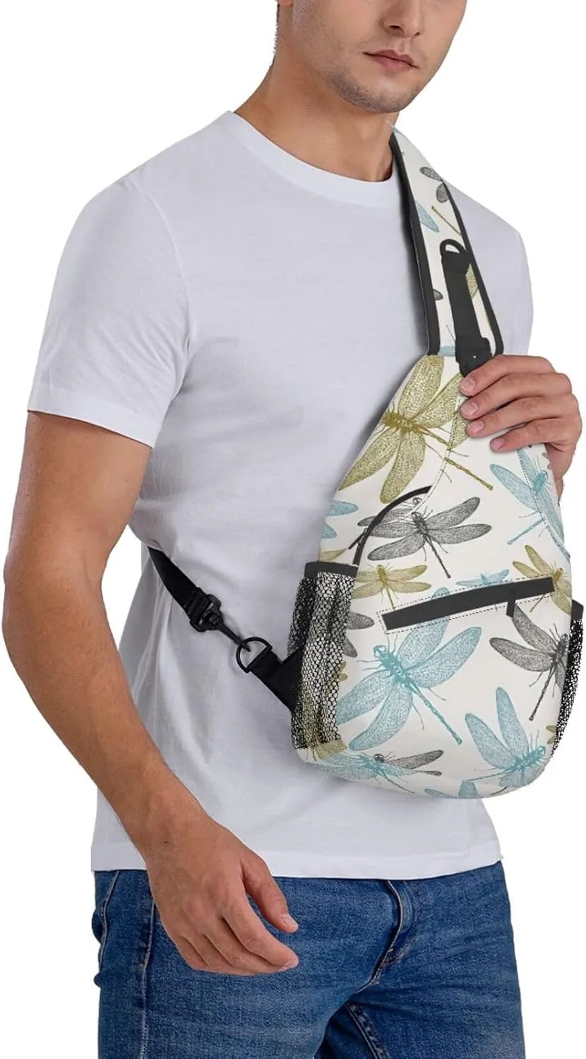 WURTON Star Constellation Map Print Crossbody Sling Backpack Sling Bag Travel Hiking Chest Bag Daypack