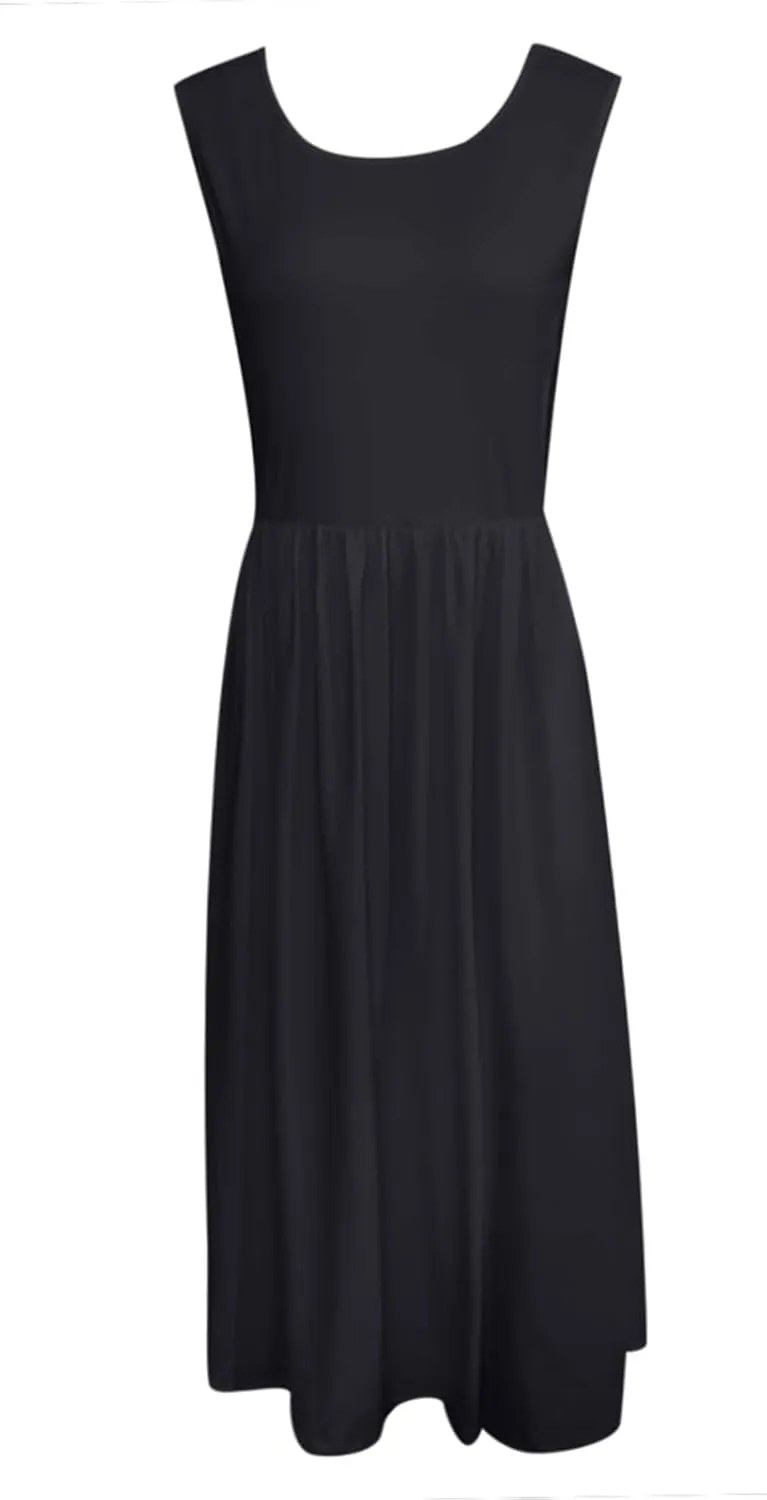 WYTong Women's Summer Tank Midi Dress 2025 Sleeveless Tank Midi Dresses with Pockets Casual A Line Flowy Dress