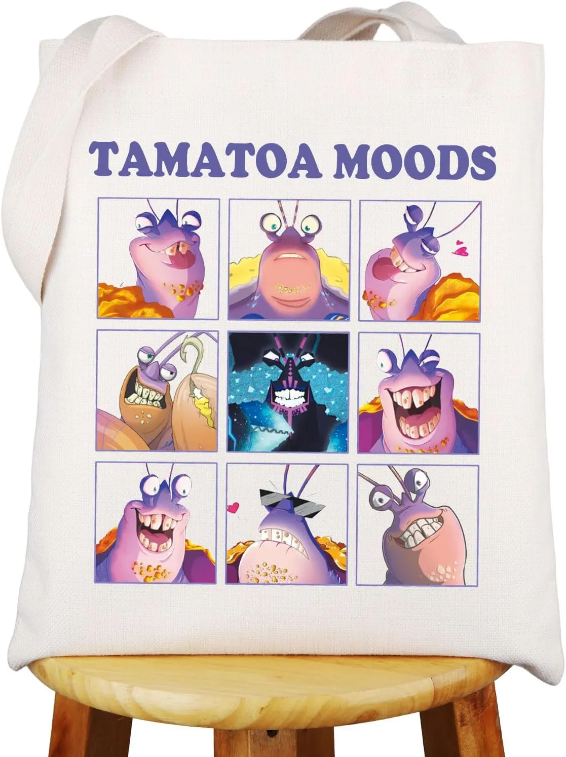 WZMPA Tama Canvas Tote Bag Crab Tama Fans Gift Tama Moods Shoulder Bag Tama Merchandise