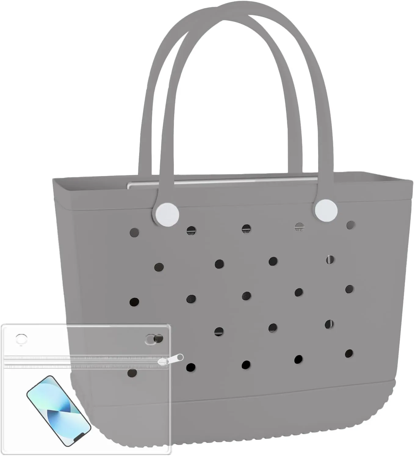 X-Large Beach Rubber Bag Waterproof Washable Handbag Durable Modern Travel Tote Bag Sports Beach Groceries Pool Travel