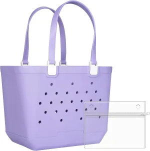 X-Large Beach Rubber Tote Bag Washable Travel Waterproof Sandproof Durable Modern Sports Handbag Groceries Pool