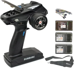 X6 Transmitter and Receivers with Gyro X6FG X6F X6DCG LED Light 6 Channel RC Remote and Receiver with Mixed Mode Fail-Safe RC Car Controller for Car/Boat/Tank