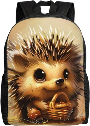Xerial Basket Hedgehog Backpack Waterproof Anti Theft Durable Light Laptop Bag Backpacks For Women Men Travel Gym Backpack
