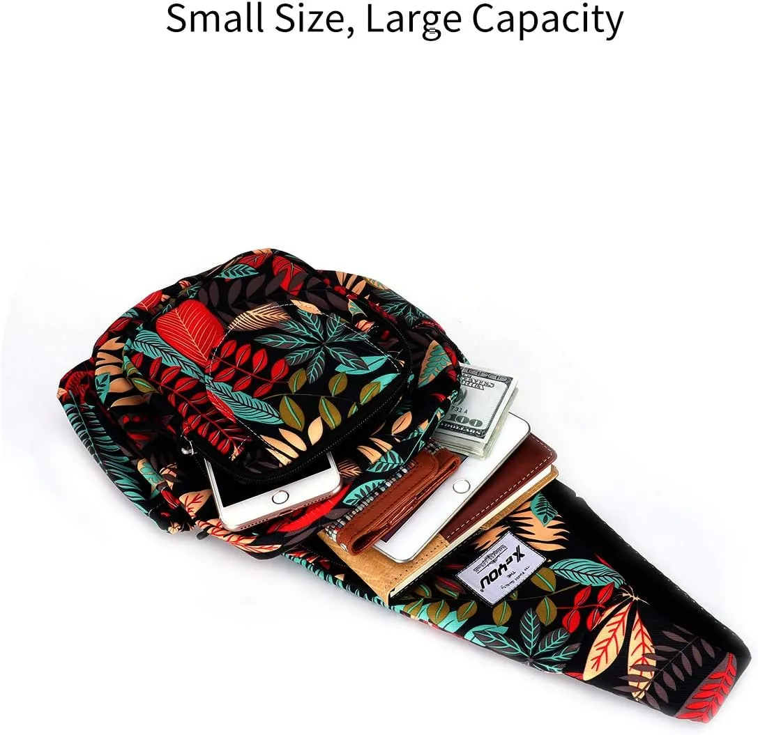 XEYOU Small Sling Bag - Lightweight One Strap Backpack Hiking Crossbody Chest Bag - Unisex Shoulder Daypack