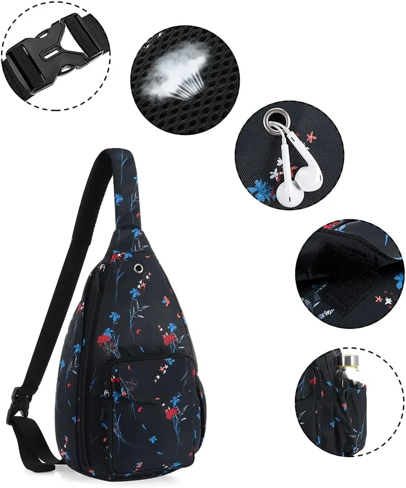 XEYOU Women's Sling Crossbody bag Casual Daypack Outdoor Travel Hiking Backpack for Cycling Walking Dog Hiking