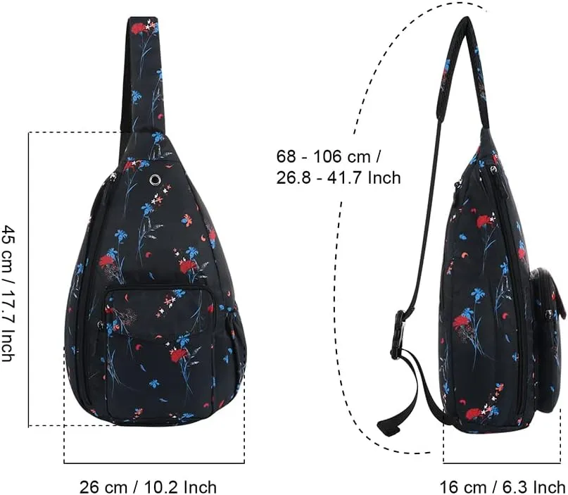 XEYOU Women's Sling Crossbody bag Casual Daypack Outdoor Travel Hiking Backpack for Cycling Walking Dog Hiking