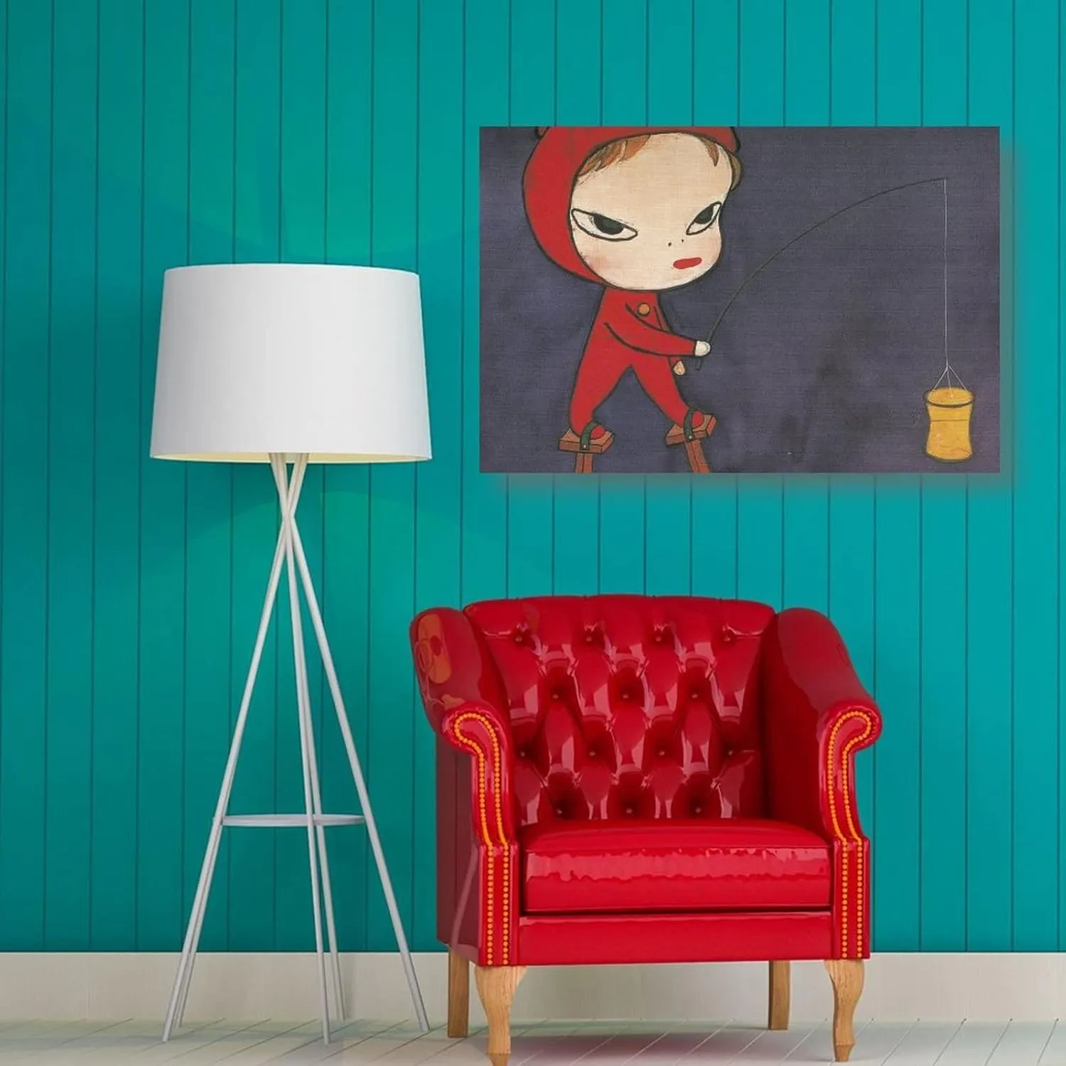 XINLI Yoshitomo Nara Contracted Posters for Room Aesthetic Contracted Artworks Picture Print Poster Wall Art Painting Canvas Gift Decor Home Posters Decorative 12x18inch(30x45cm)