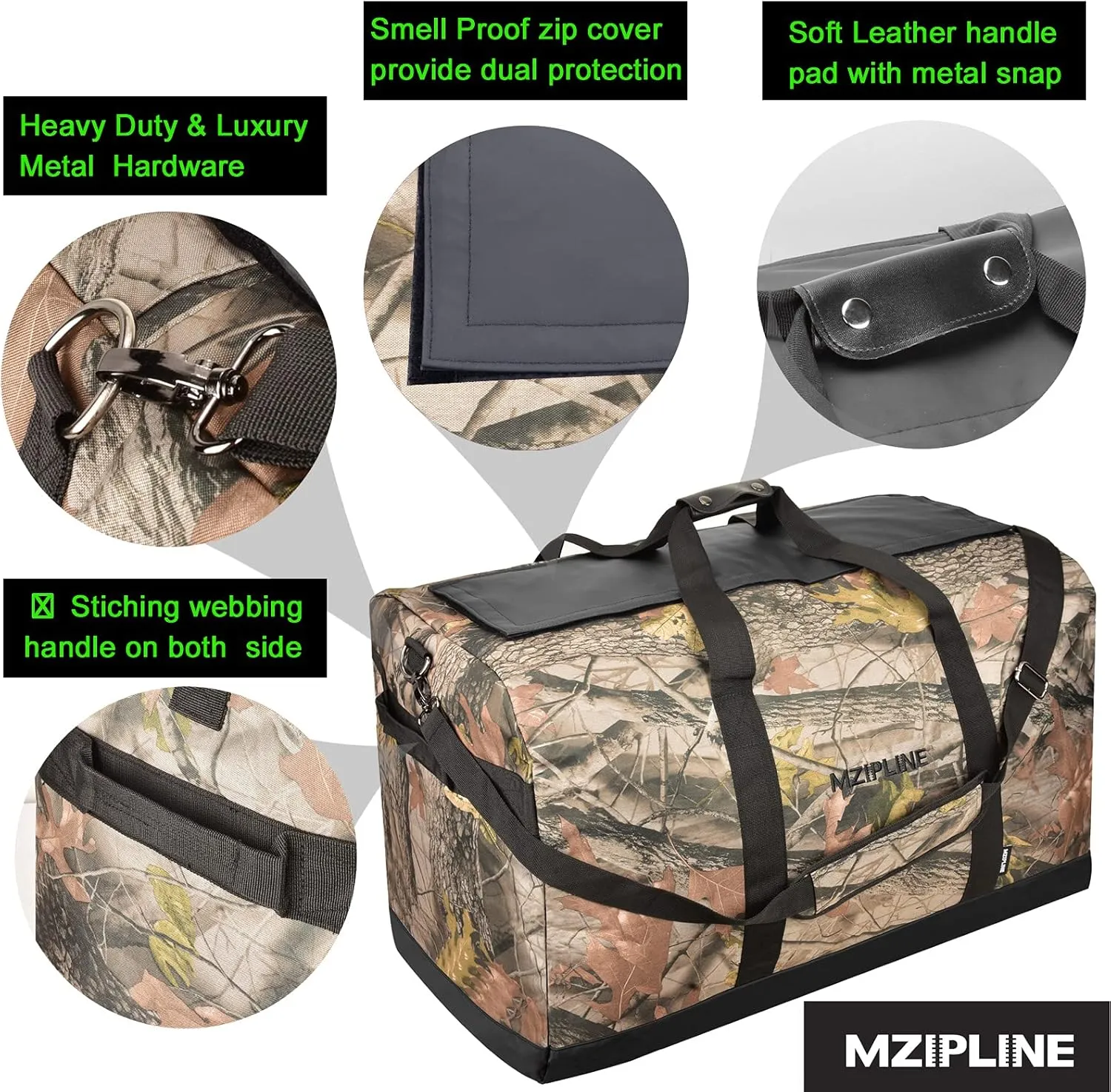XXL Extra Large Duffle Bag-Smell Proof-130L Foldable Big Capacity Travel Duffel Bag Large Sport Gym Overnight Weekender Bag With Carbon Lining