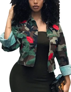 xxxiticat Women's Ruffle Straight Aviator Coats Outerwear Satin Motorcycle Flounced Bomber Jacket