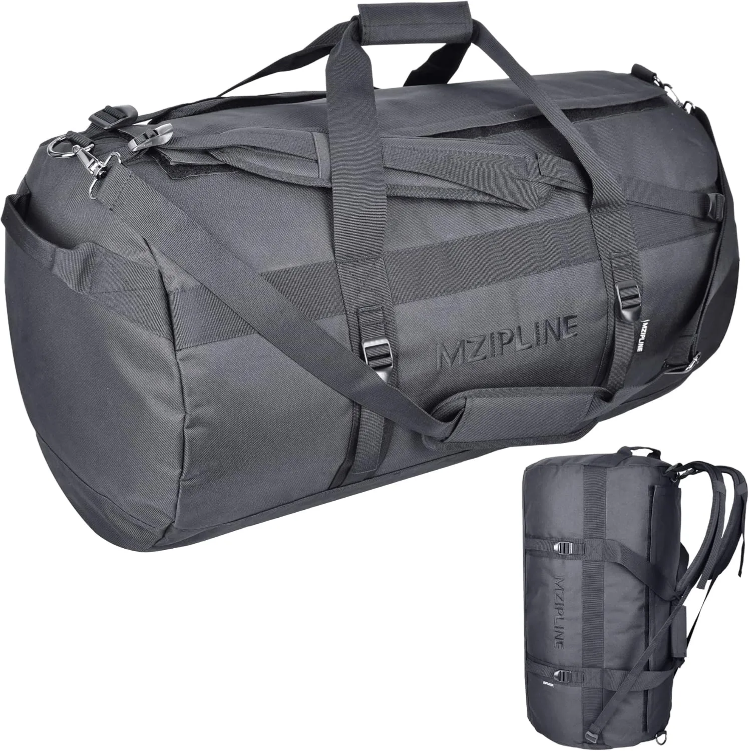 XXXL,138L Extra Large Duffle Bag Backpack-Smell Proof-Water Resistant, Sport Gym Overnight Weekender Bag,Travel Duffel Bag With Carbon Lining (Black, Extra Large) (Black)