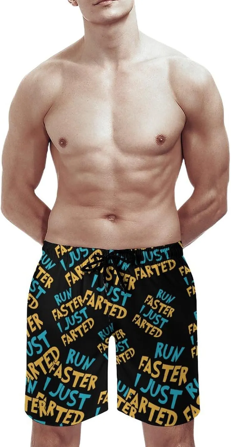 Yepp I Just Farted Mens Swim Trunks Beach Shorts Quick Dry Bathing Suits and Mesh Lining