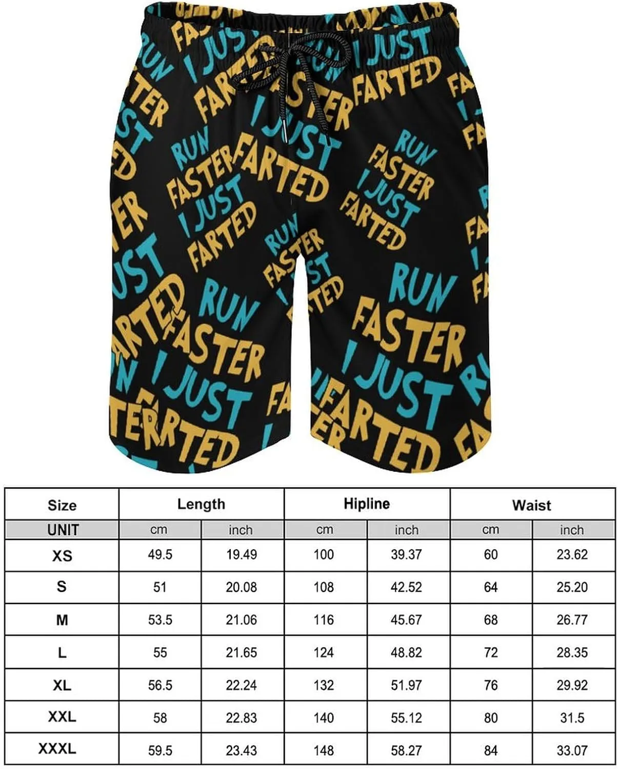 Yepp I Just Farted Mens Swim Trunks Beach Shorts Quick Dry Bathing Suits and Mesh Lining