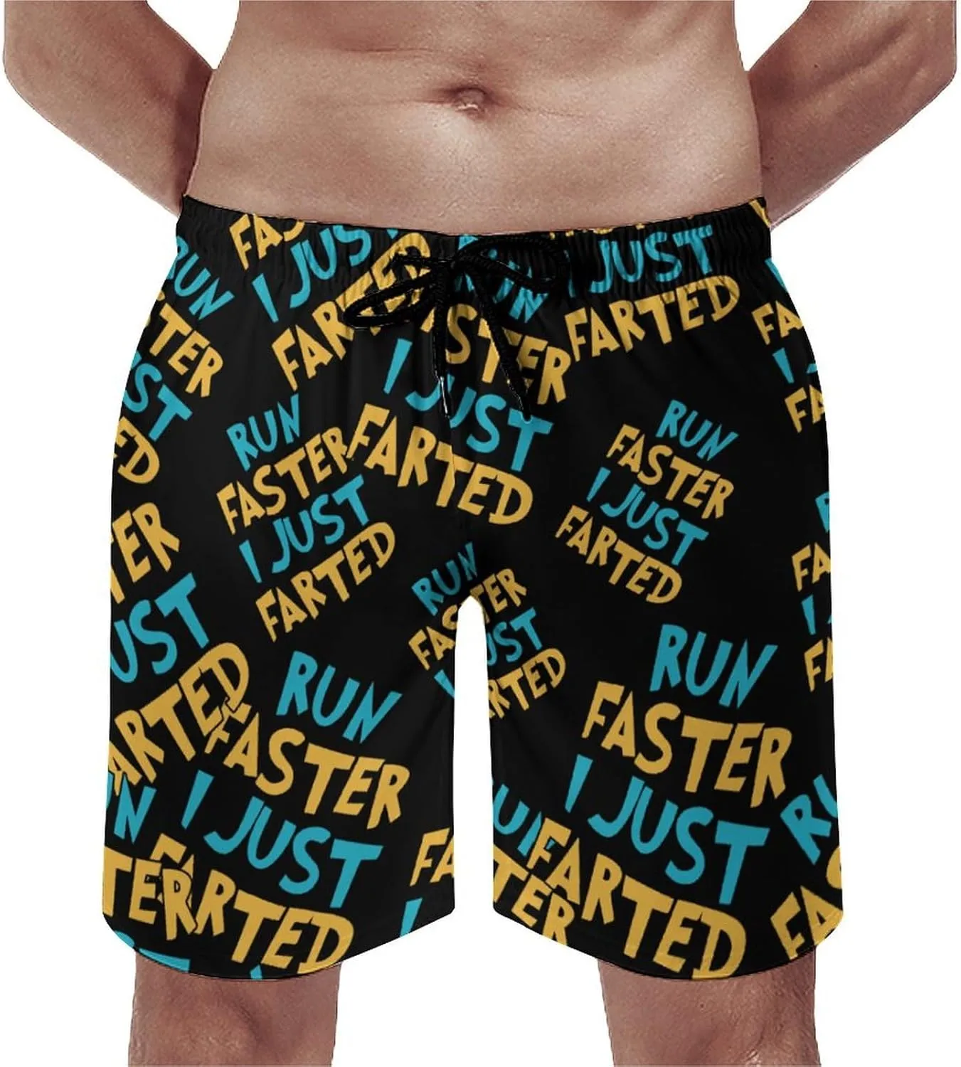Yepp I Just Farted Mens Swim Trunks Beach Shorts Quick Dry Bathing Suits and Mesh Lining