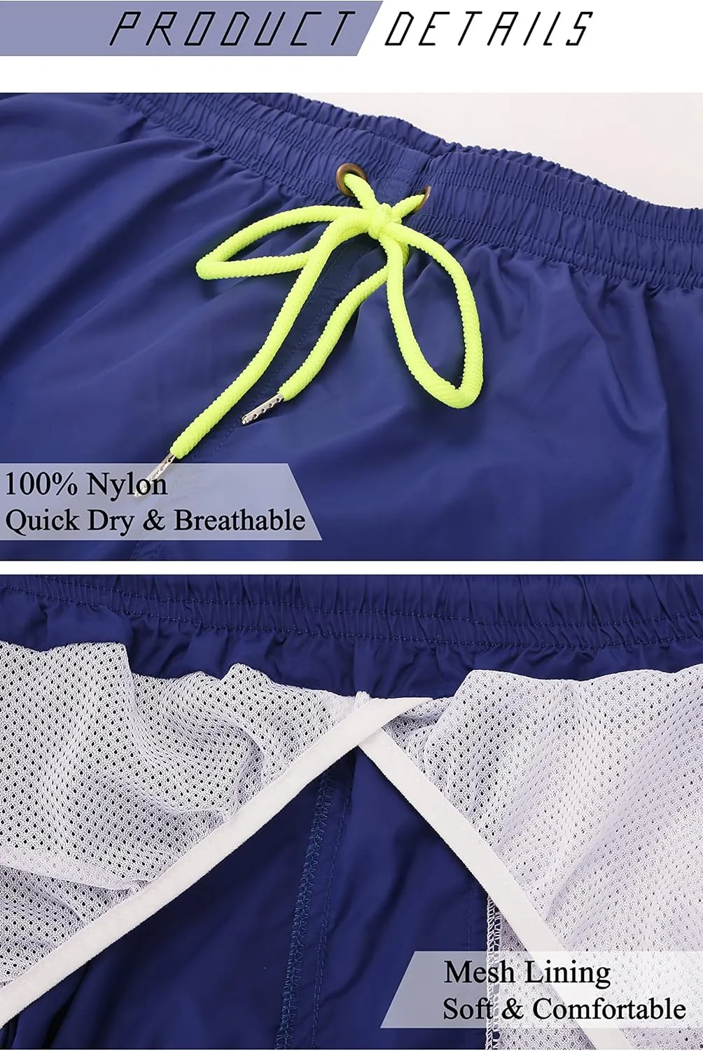 YnimioAOX Men's Swim Trunks Quick Dry Beach Shorts Swimwear Bathing Suit